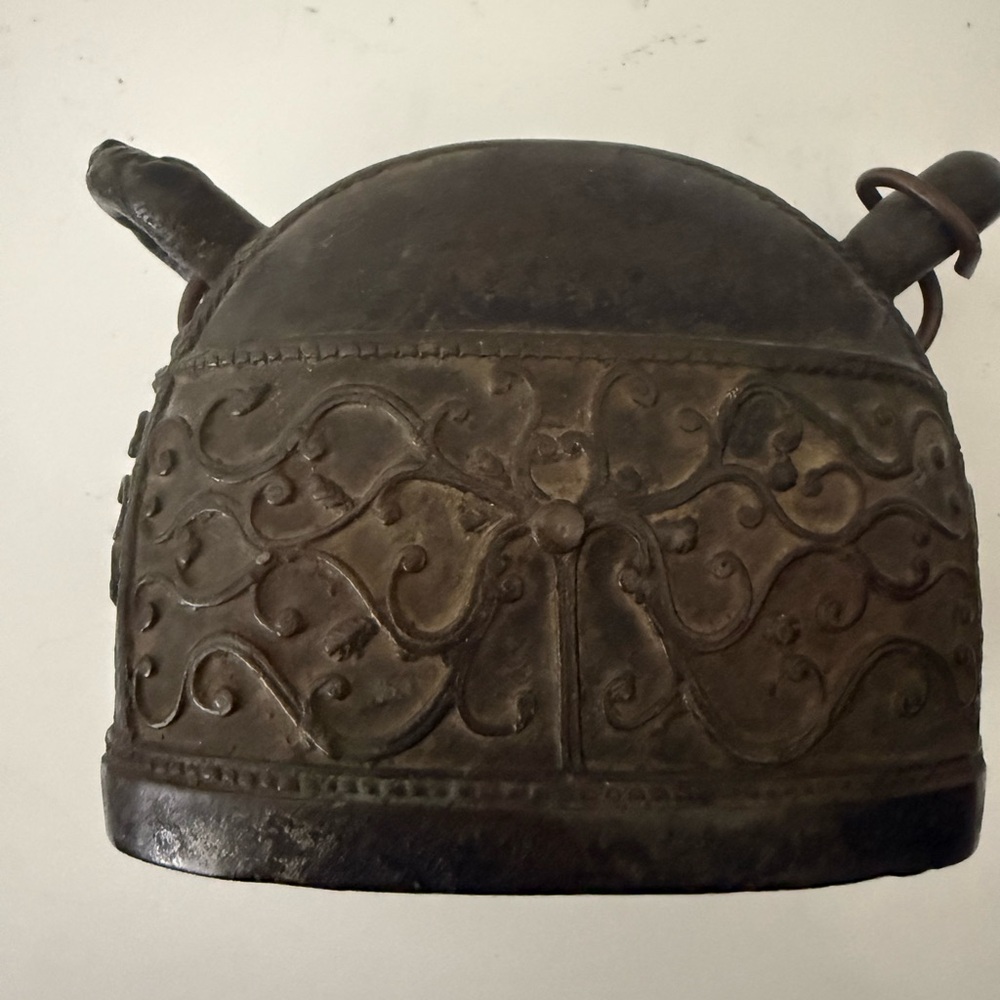 Antique Burmese Bronze Water Buffalo Bell, Also called a Hkalauk In Burmese
